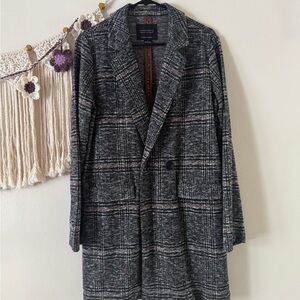 Sanctuary Black and Gray Plaid Blazer